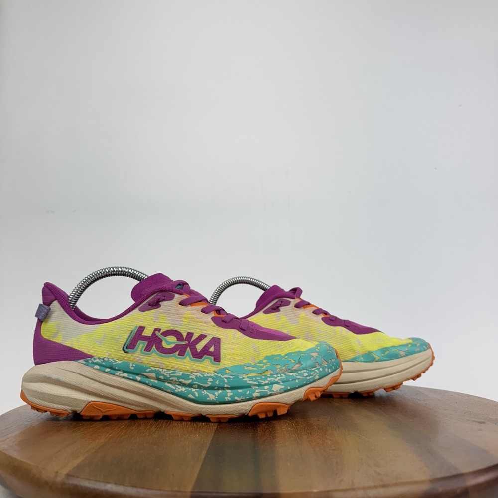 Big Kids Hoka One One Speedgoat‎ 6 Green Trail Running Sneakers Size 7 M MD GUC